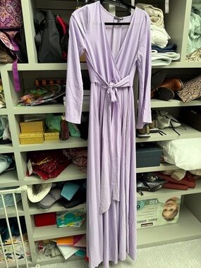 Lavender Long Sleeve Maxi Dress